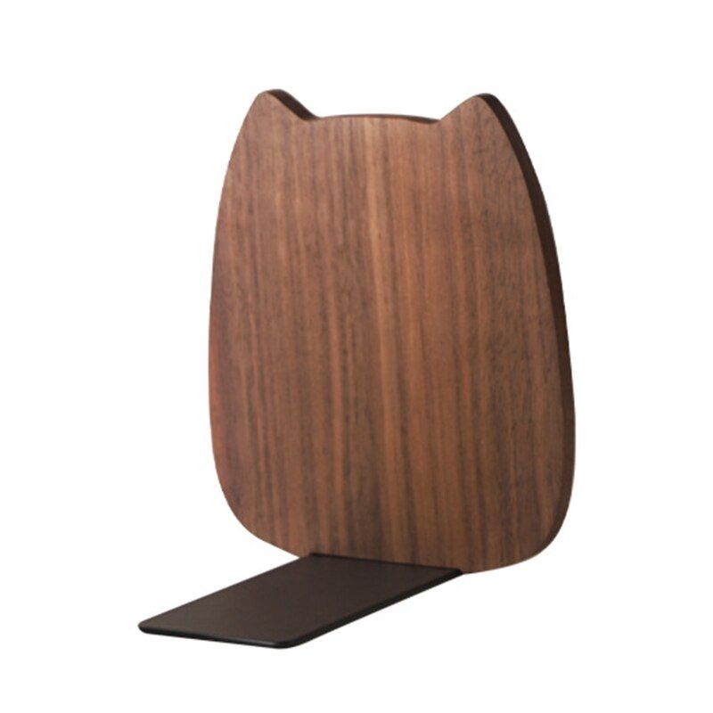 décoration serres livres chat en bois