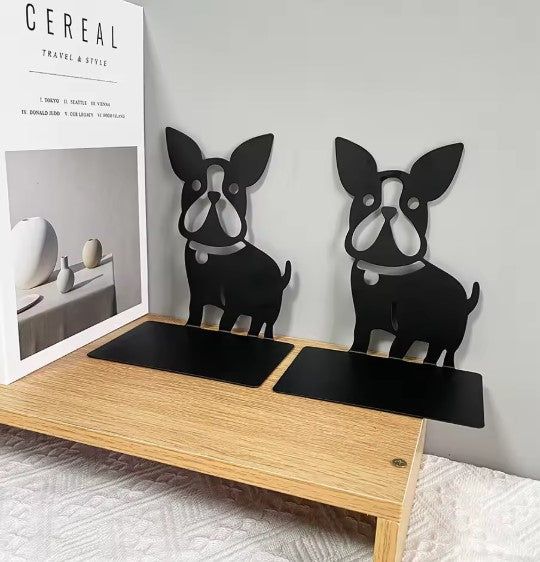 serre livre en métal bouledogue