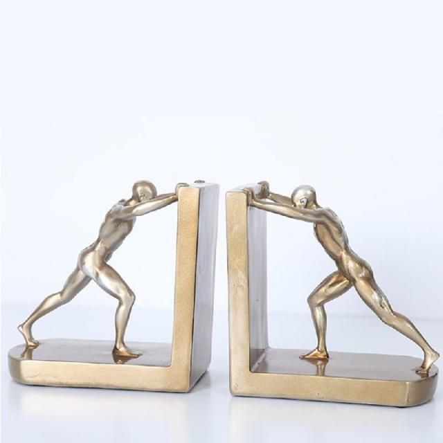 support de livre sculpture homme