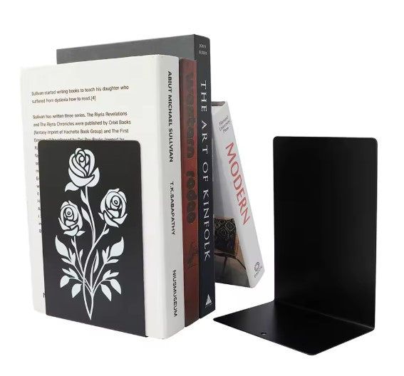 supports de livres en metal rose