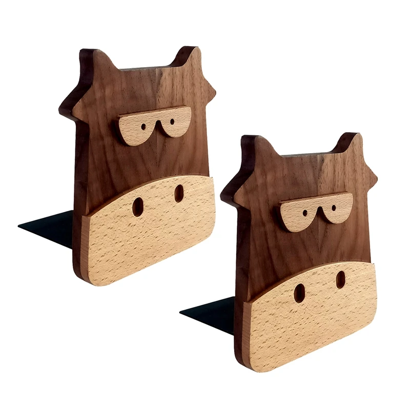 Serre-livres bois tête d'ours – Image 4