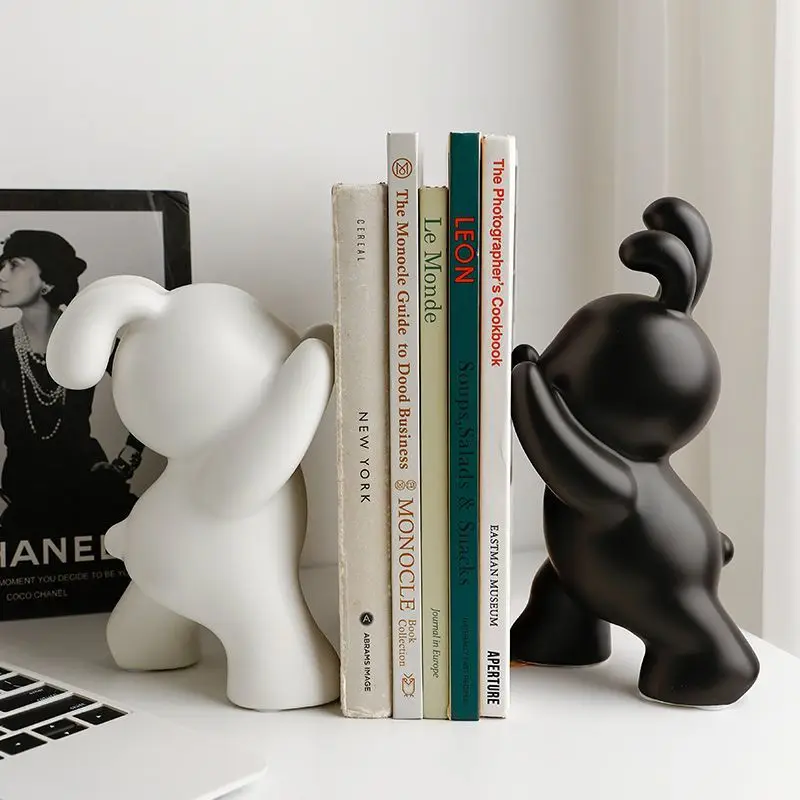 Serre-livres lapins céramique – Image 2