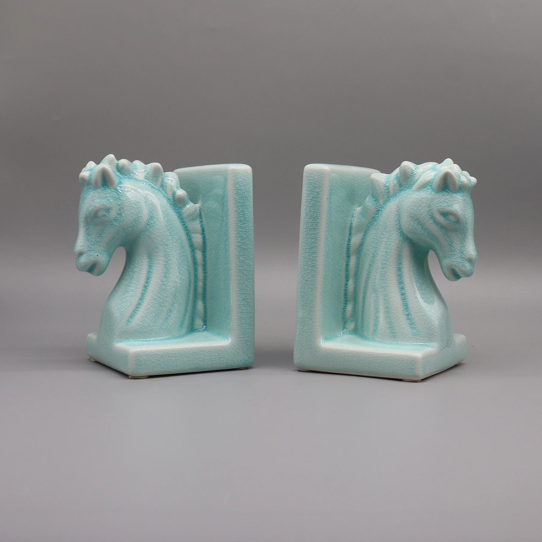 Serre-livres tête de cheval céramique