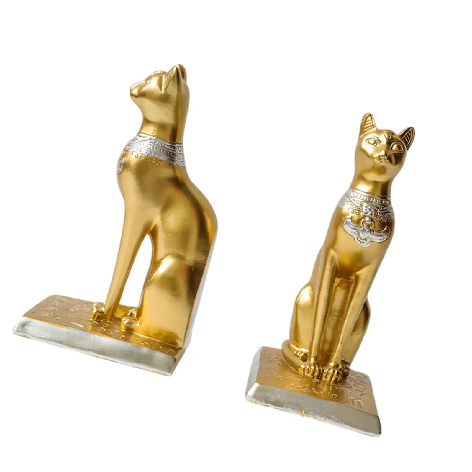 Serre-livres chat Egyptien doré – Image 2