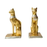 Serre-livres chat Egyptien doré