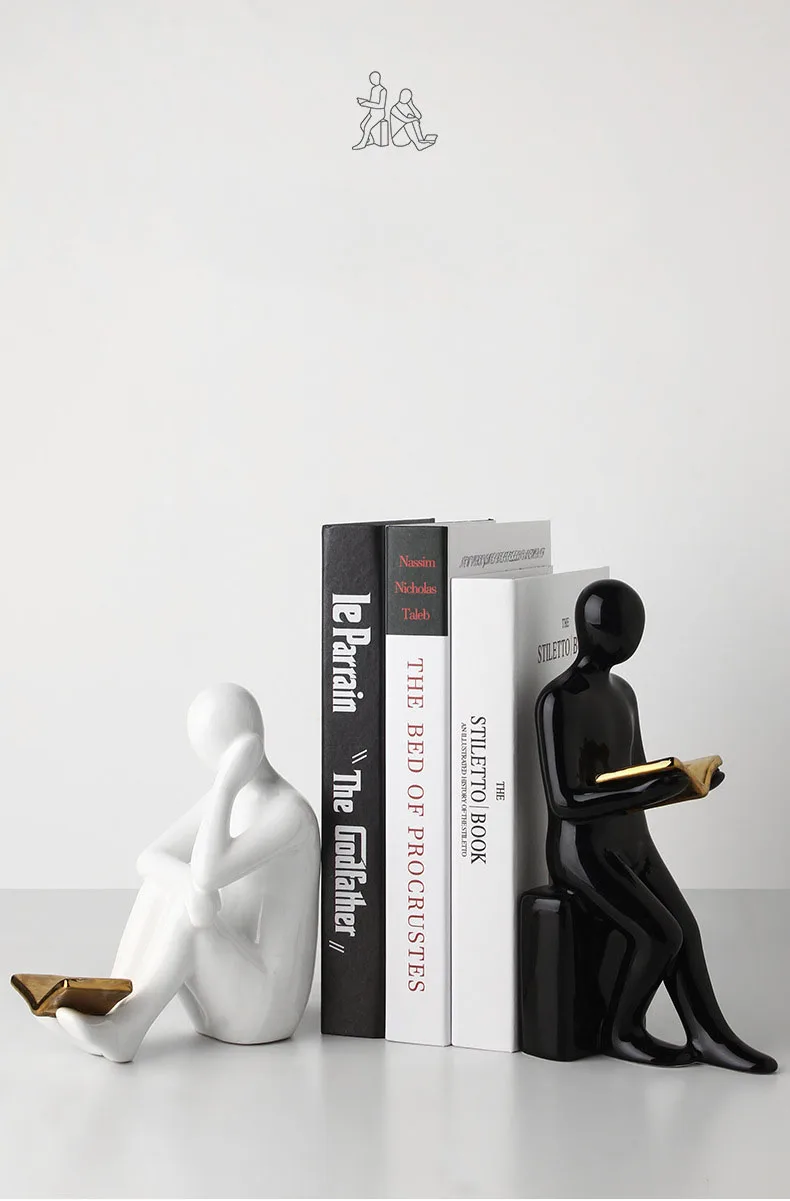 Serre-livres lecteur en céramique – Image 3