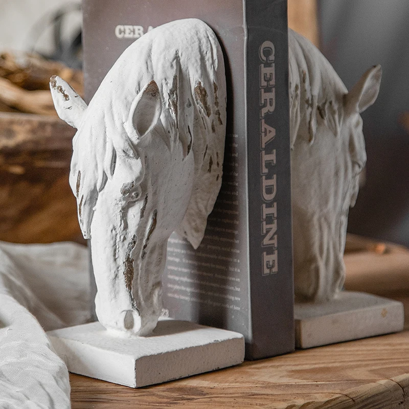 Serre-livres sculpture tête de cheval – Image 3