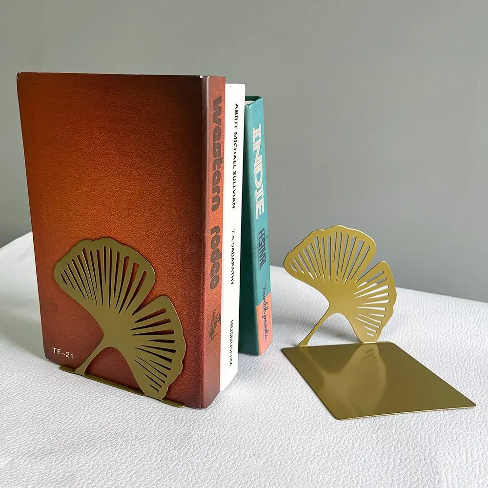 Serre-livres feuilles dorées