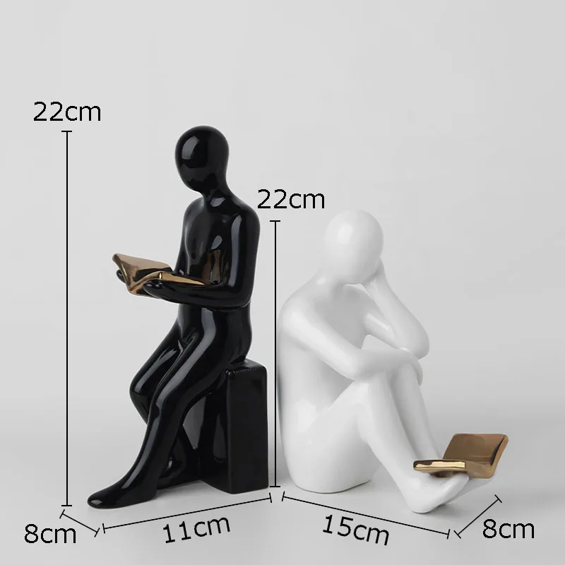 Serre-livres lecteur en céramique – Image 2