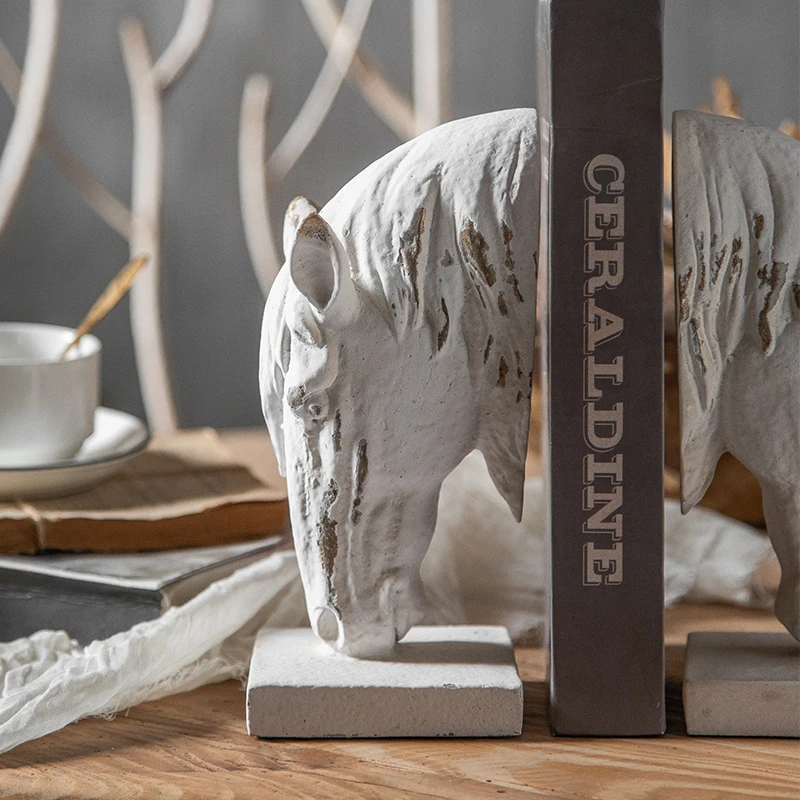 Serre-livres sculpture tête de cheval – Image 2