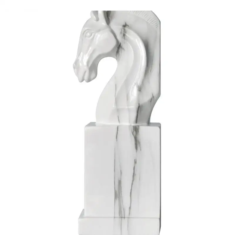 Serre-livres tête de cheval style marbre – Image 6