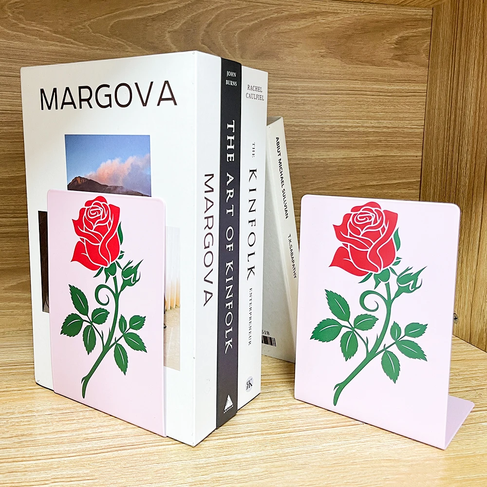 Serre-livres à la rose