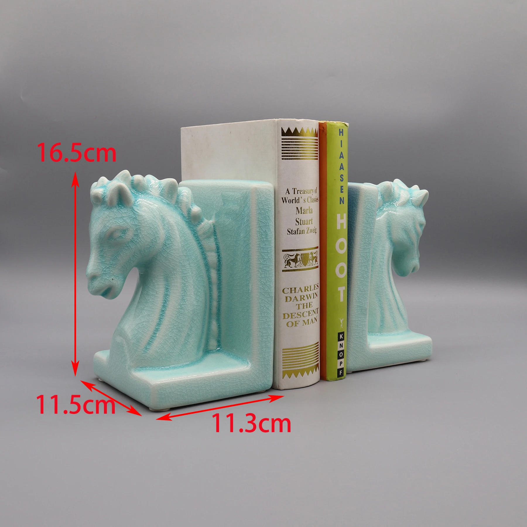 Serre-livres tête de cheval céramique – Image 2