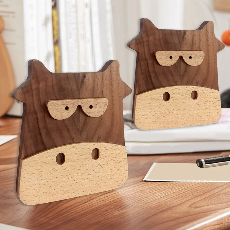 Serre-livres bois tête d'ours – Image 2