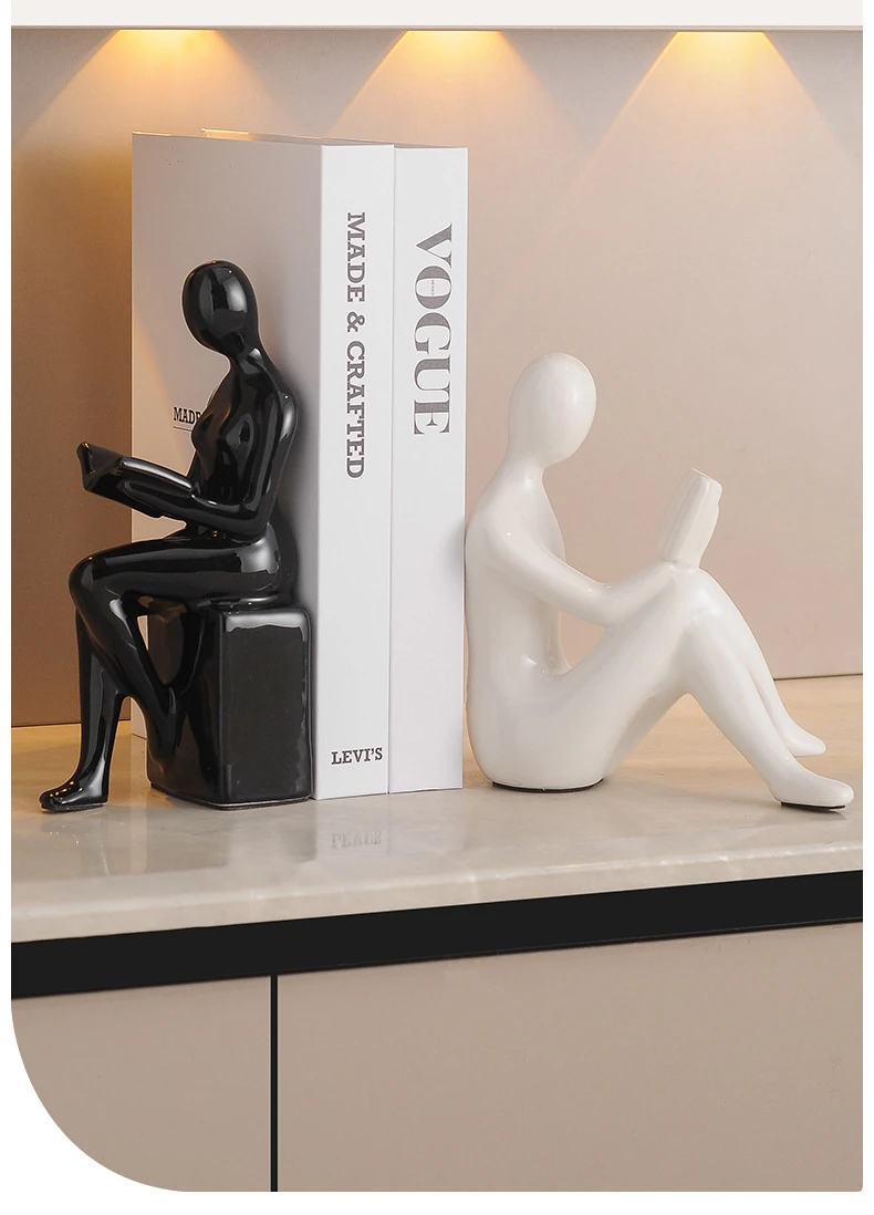 Serre-livres statue abstraite en céramique – Image 3