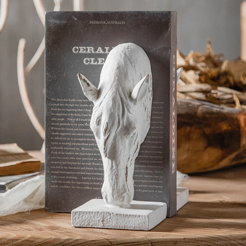 Serre-livres sculpture tête de cheval – Image 4