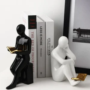 Serre-livres lecteur en céramique