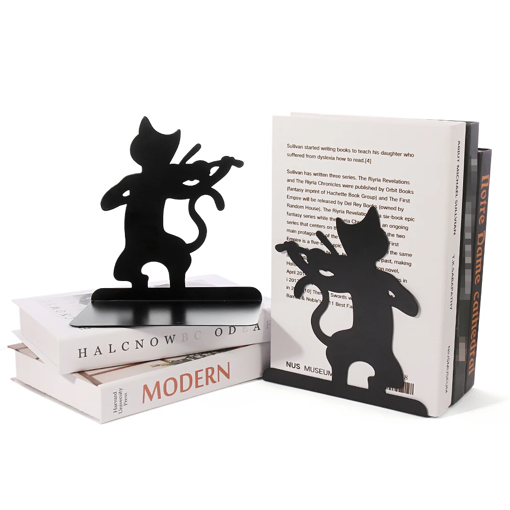 Serre-livres chat joueur de violon – Image 2