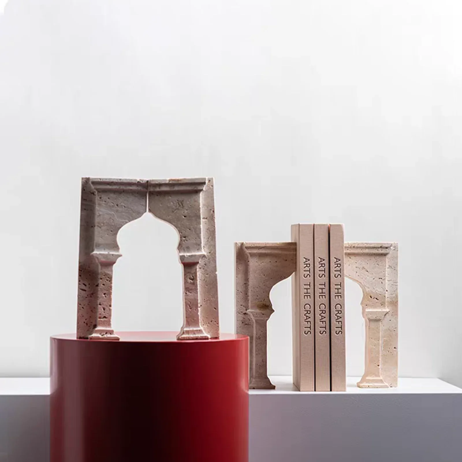 Serre-livres Arc de Triomphe marbre naturel – Image 7