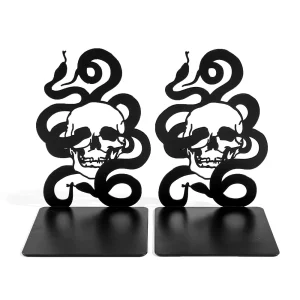 Serre-livres crâne serpent