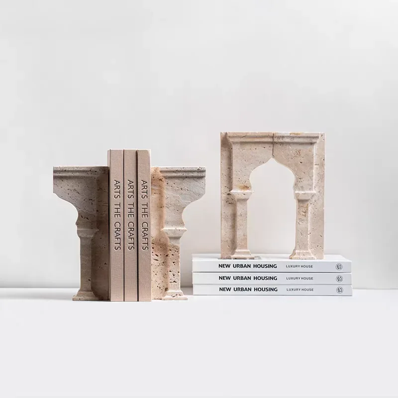 Serre-livres Arc de Triomphe marbre naturel – Image 3