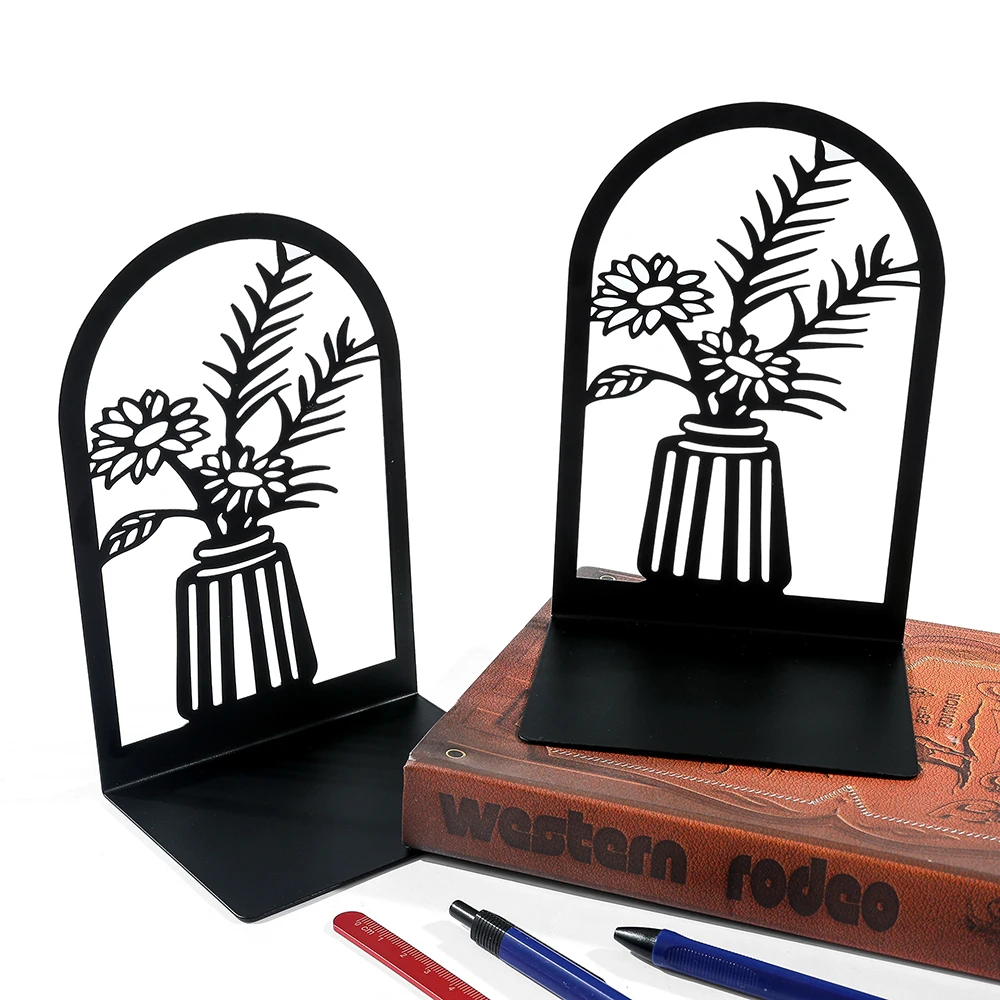 serre-livres fleurs dans vase