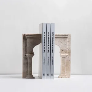 Serre-livres Arc de Triomphe marbre naturel