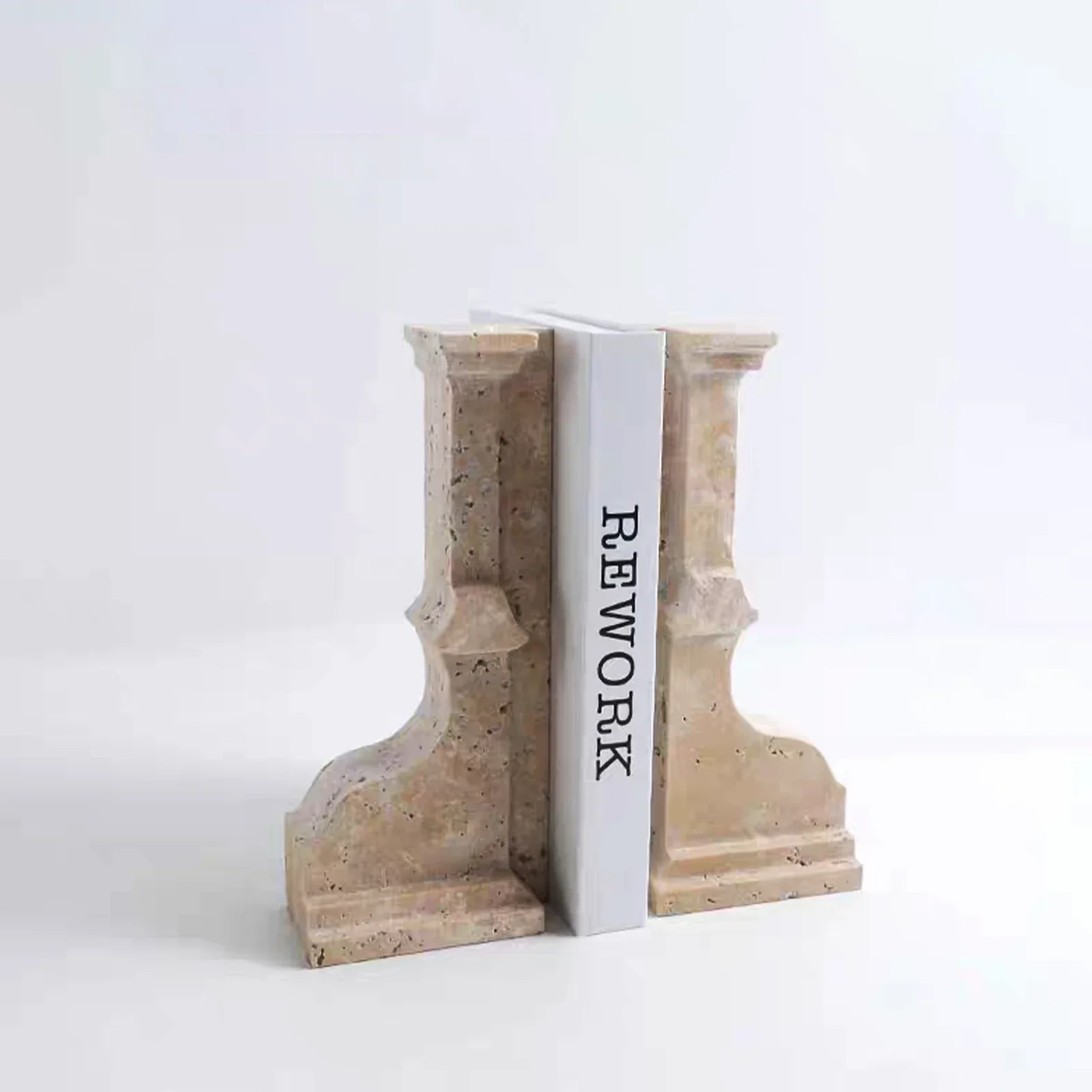 Serre-livres Arc de Triomphe marbre naturel – Image 2