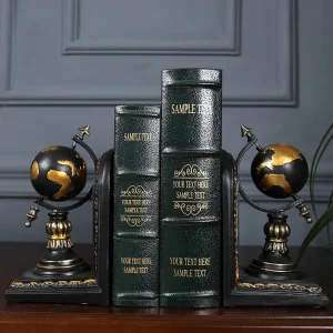 Serre-livres globe terrestre sur pied