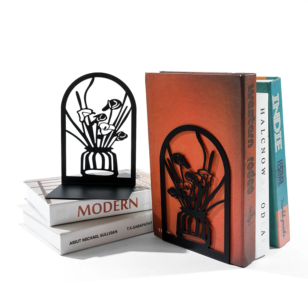 serre-livres fleurs dans vase – Image 2