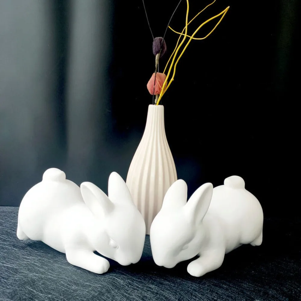 Serre-livres adorables lapins blancs – Image 2