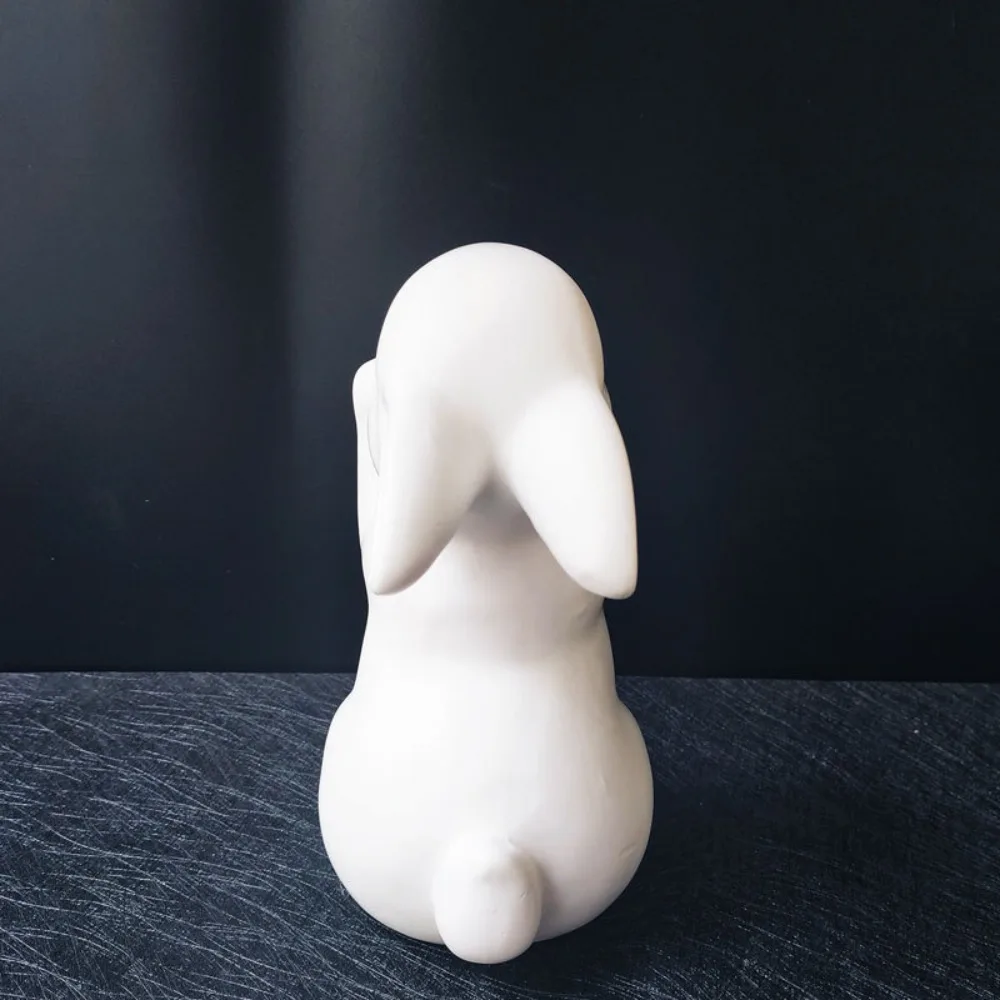 Serre-livres adorables lapins blancs – Image 4