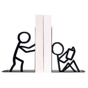 Serre-livres bonhomme style abstrait